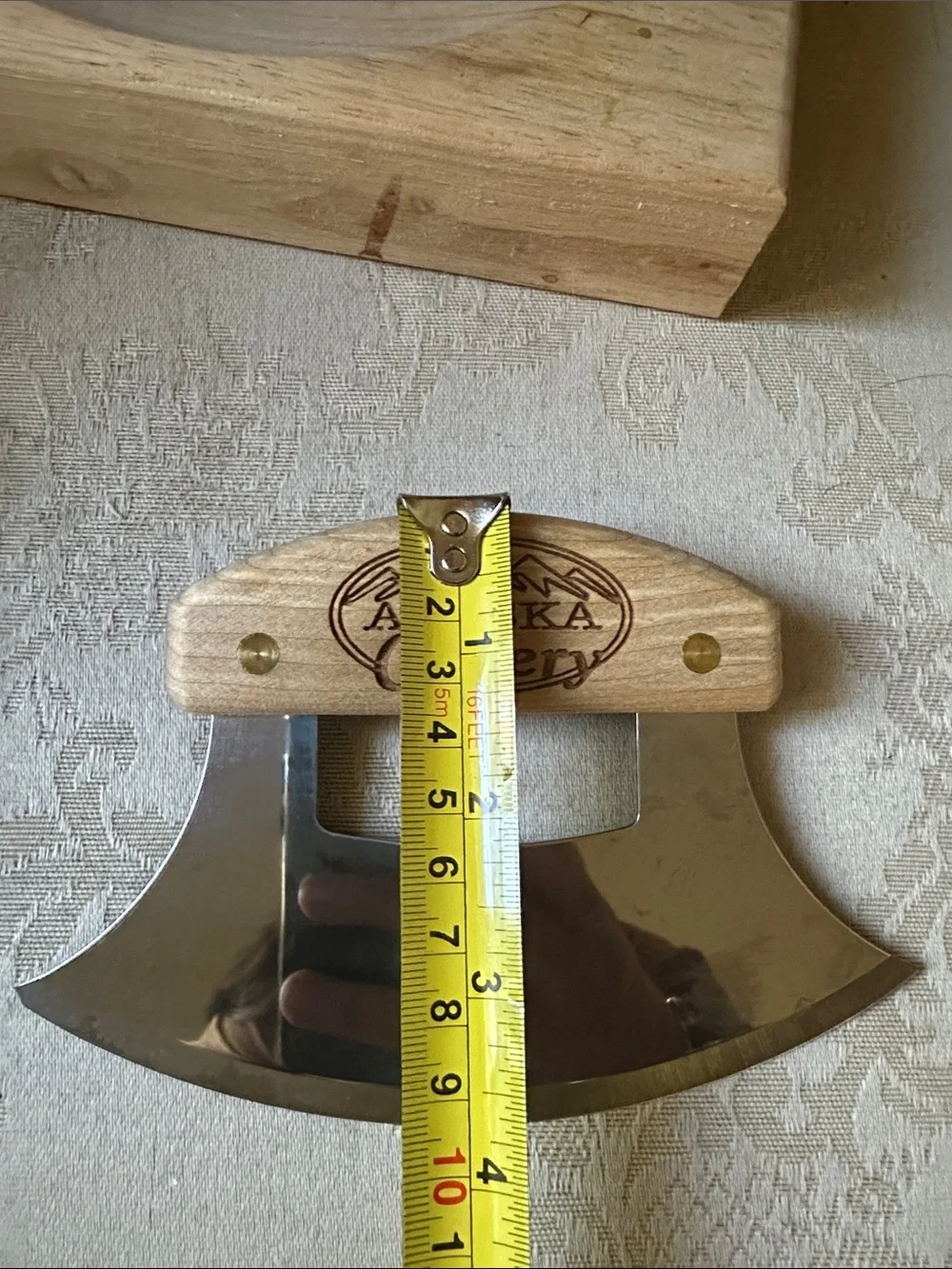 Alaska Cutlery Alaskan birch Ulu knife and chopping bowl set, The Ulu Factory